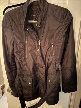 Banana Republic Women's Quilted Utility Jacket in Dark Black